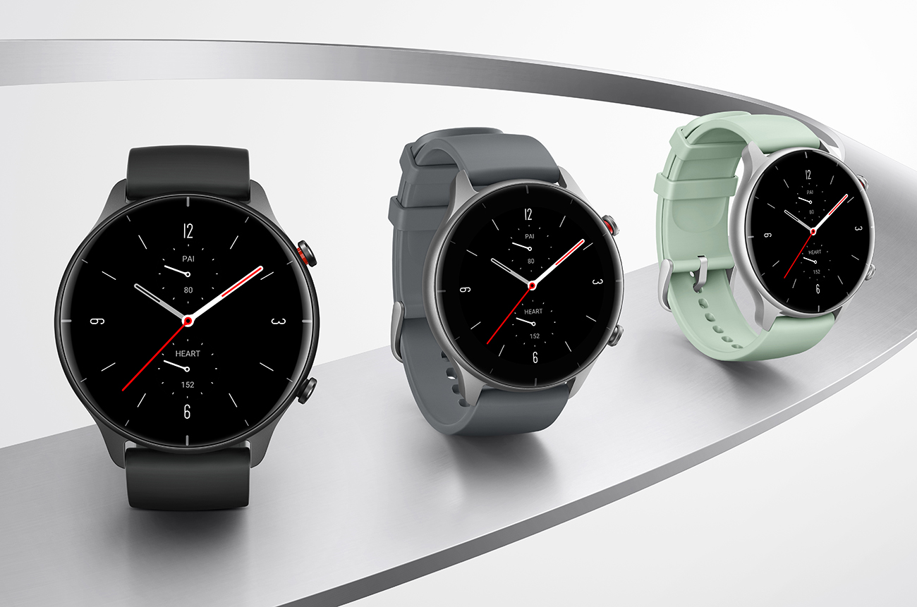 Amazfit GTR 3 ronde avec écran AMOLED affichant des données sportives